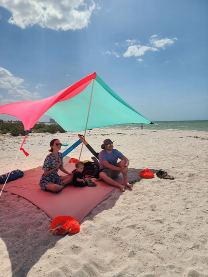 COAST CABANA - BI-COLOR ROSA+ACQUA - V1 Sunshade