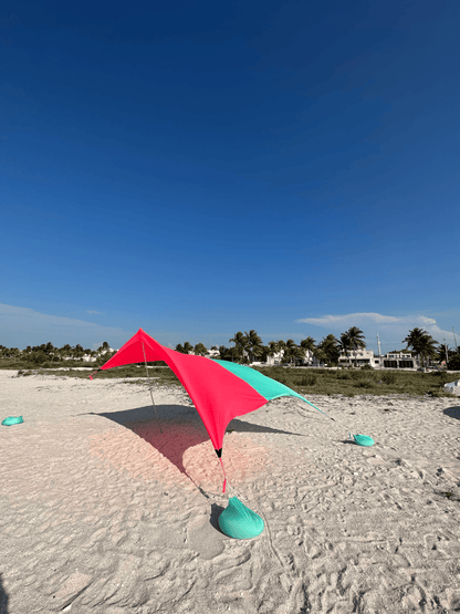 COAST CABANA - BI-COLOR ROSA+ACQUA - V1 Sunshade