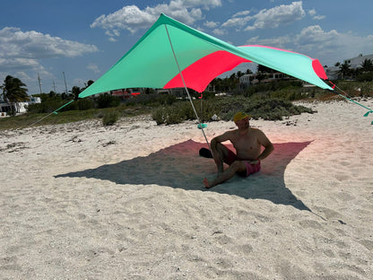 COAST CABANA - BI-COLOR ROSA+ACQUA - V1 Sunshade